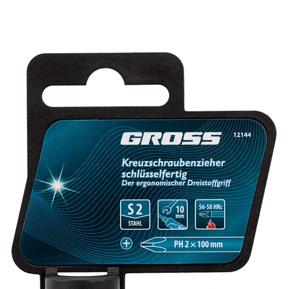 Отвертка ph2 х 100 мм трехкомп. рукоятка (1/120) "gross"