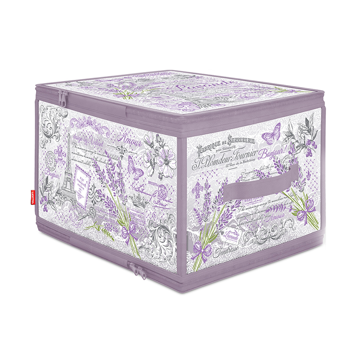 Кофр для хранения "lavande" 40*30*25 см с застёжкой-молнией (1/24) "valiant" lv-zip-l