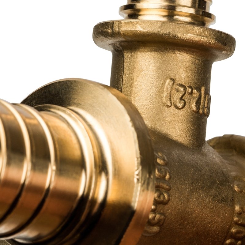 Тройник переходной 25 x 16 x 20 аксиальный для труб PE-X STOUT