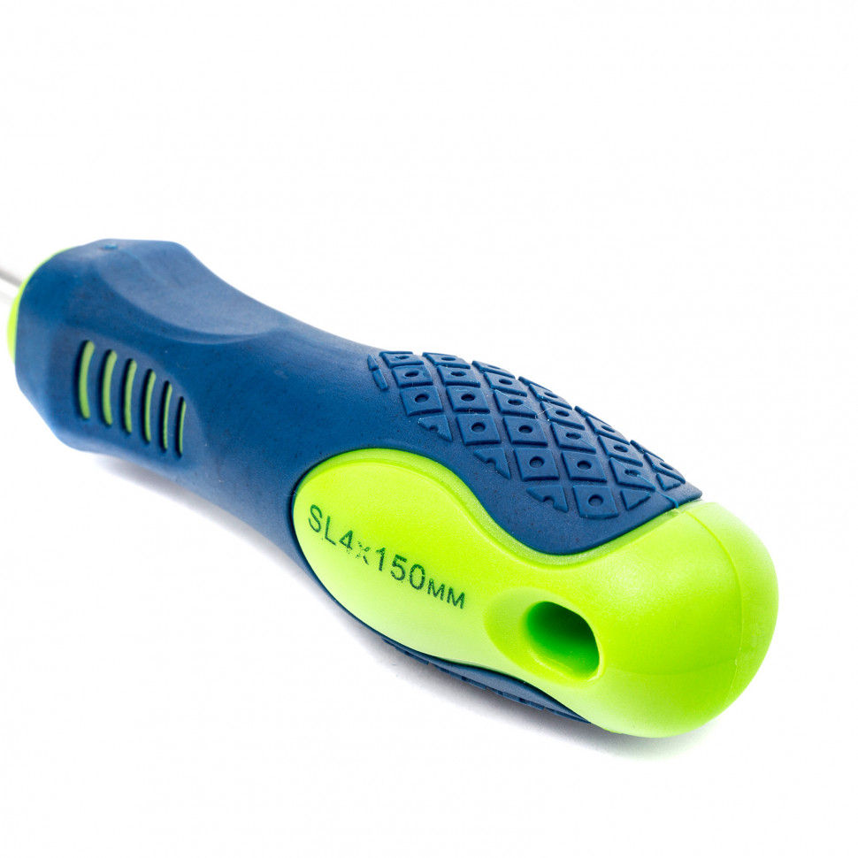 Отвертка, SL4 х 150 мм, CrV, двухкомпонентная рукоятка Сибртех (11863)