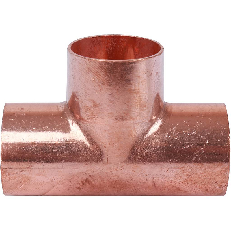 Тройник 28 мм медный равнопроходной под пайку SANHA 1513028