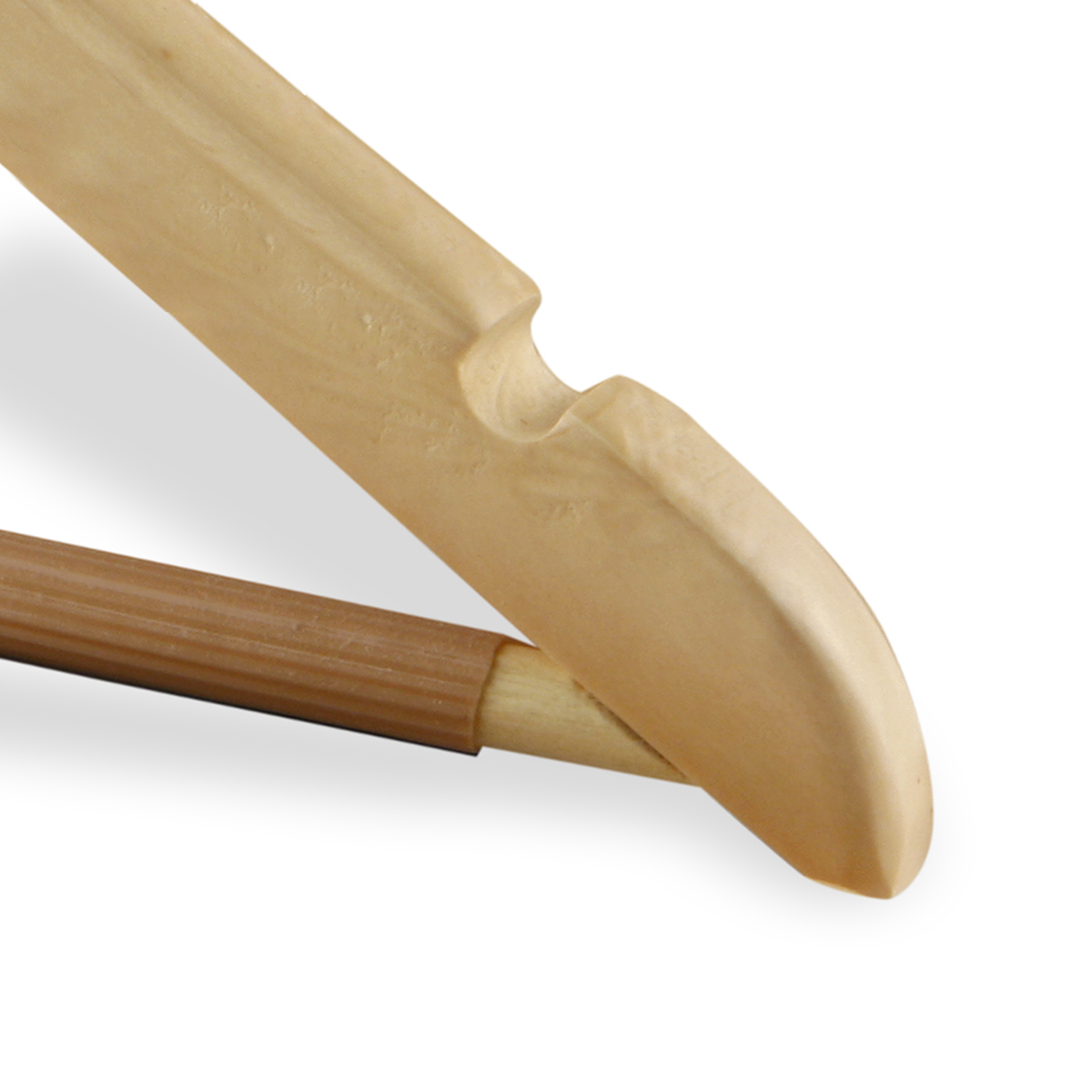 Вешалки для одежды дерев. с нескольз. перекладиной (3 шт.) натур. (1/36) "valiant" 13001s