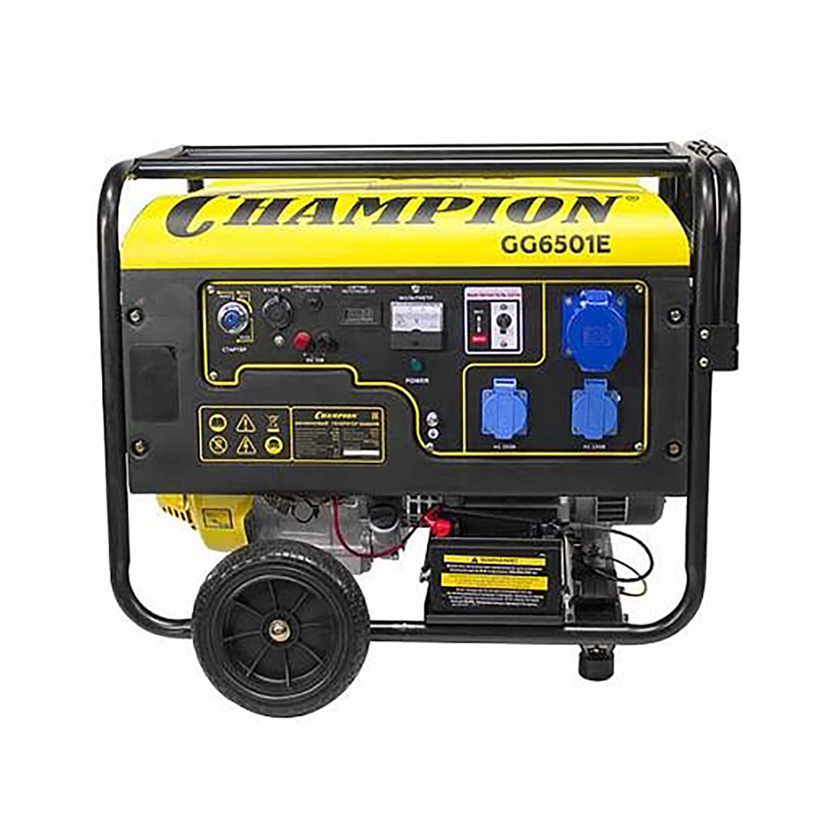 Генератор бензиновый gg6501e с блоком автоматического включения (ats) "champion"