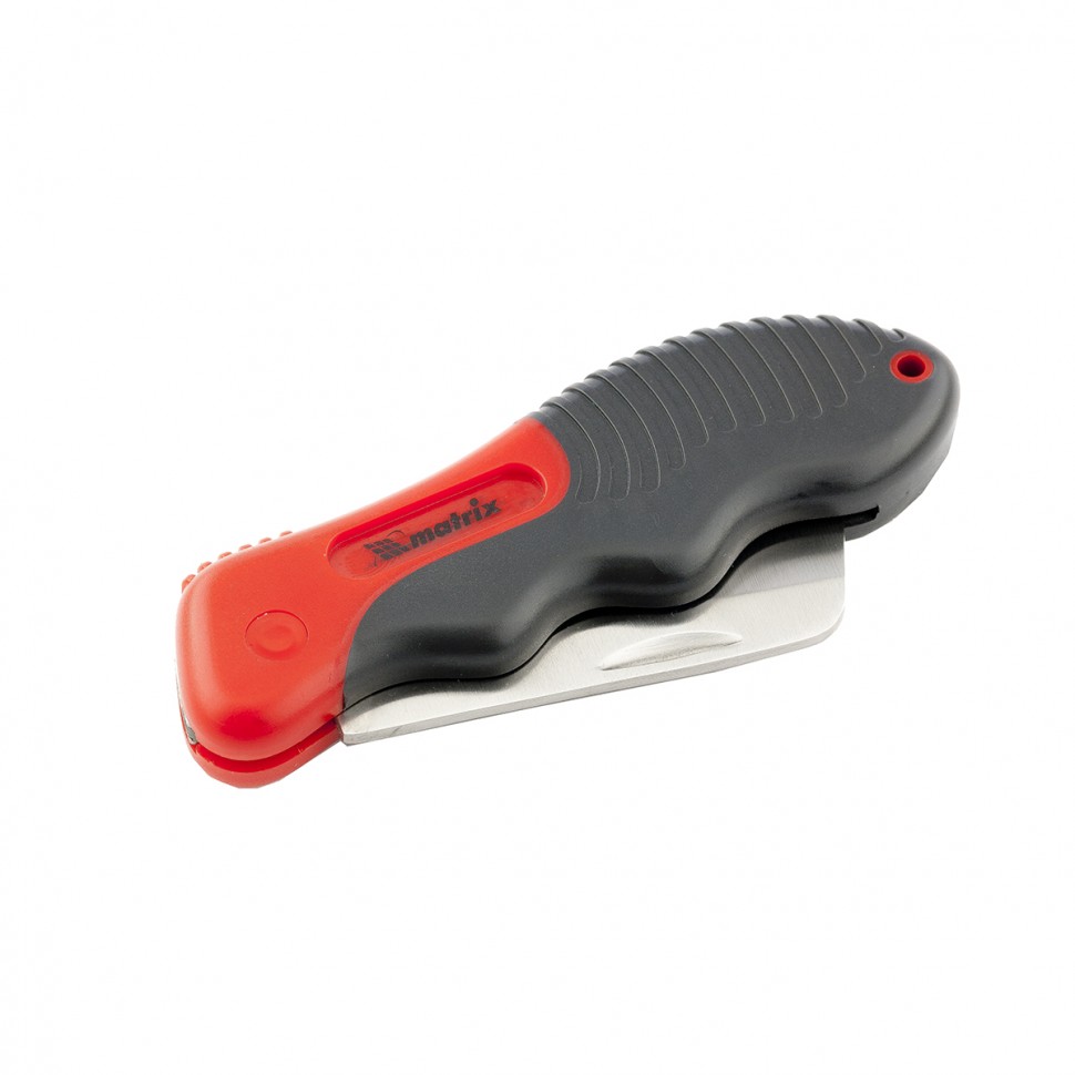 Нож электрика, складной, прямое лезвие, эргономичная двухкомпонентная рукоятка Matrix (78987)