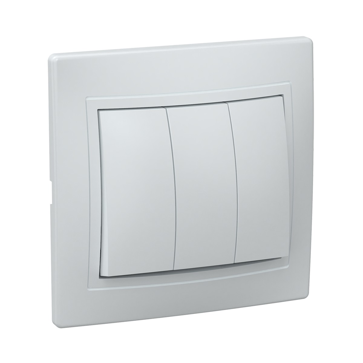 Выключатель "кварта" 3-х кл. вс10-3-0-кб, 10а, белый (1/10/200) "iek"