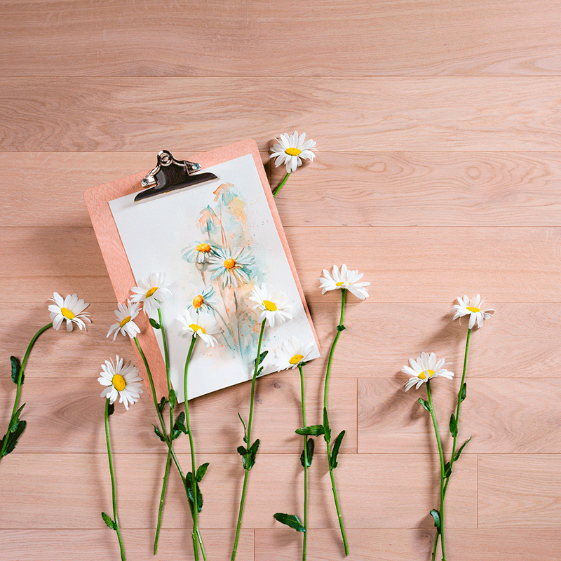 Паркетная доска Coswick Авторская 3-х слойная CosLoc 1153-1542 Акварельный белый (Порода: Дуб)