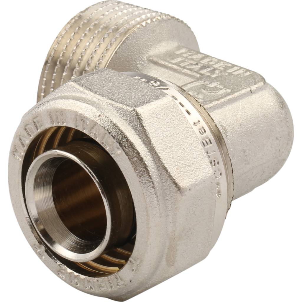 Угол переходной 26 х 1'' НР обжимной TIEMME для металлопластиковых труб