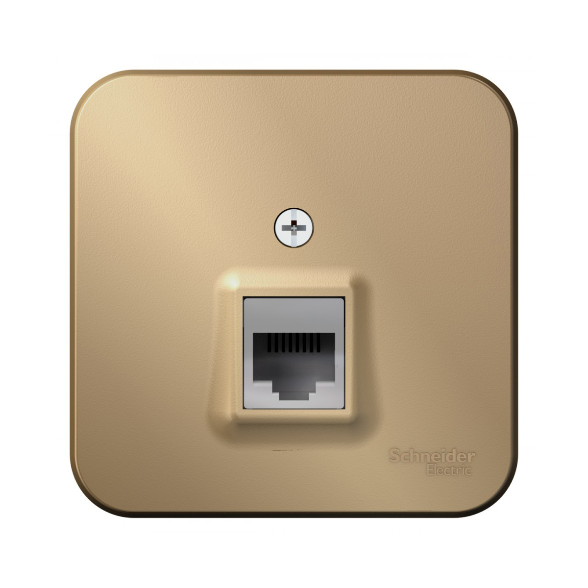 Розетка телефонная открыт. уст. "blanca" rj11, титан (1/12/24) "schneider"