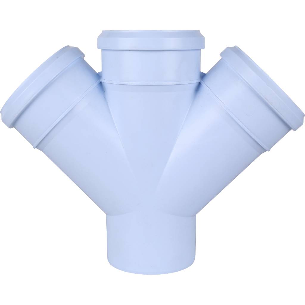 Крестовина 45° одноплоскостная 110 х 110 х 110 мм усиленная для вн.канализации SINIKON Стандарт