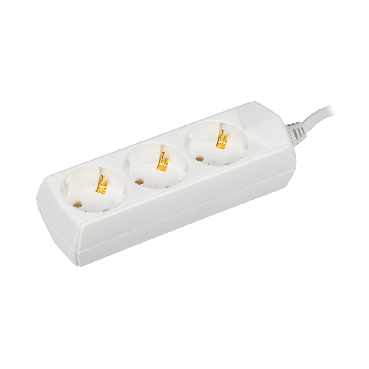 Удлинитель с заземл. 3 розетки, 2p+pe/3 м 3*1 мм, 10а (1/40) "generica"