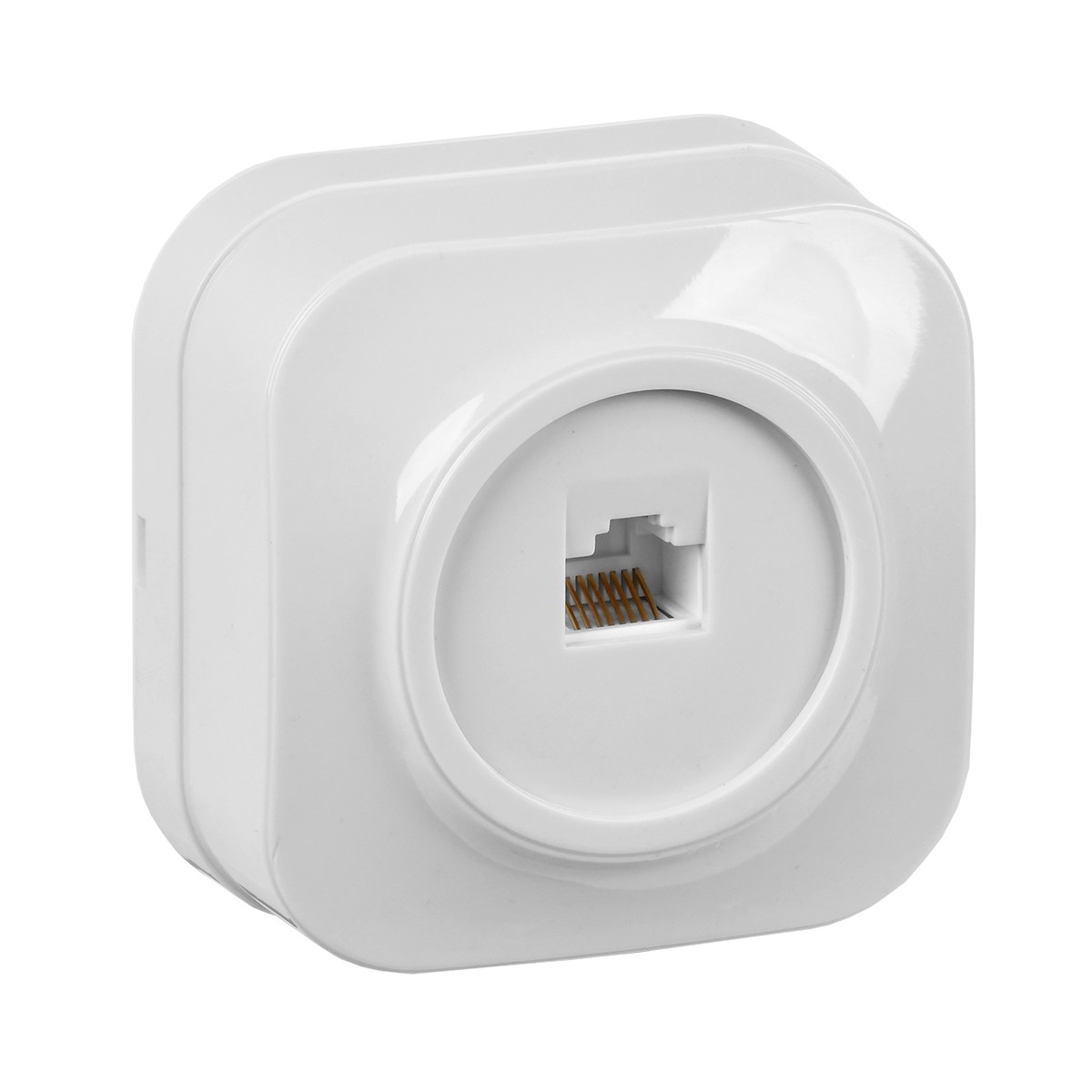 Розетка компьютерная открыт. уст. "glory" 1 местн. рк10-хб, rj45, белый (1/30/360) "iek"