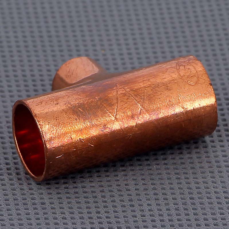 Тройник переходной под пайку 15 х 10 х 15 мм VIEGA медный