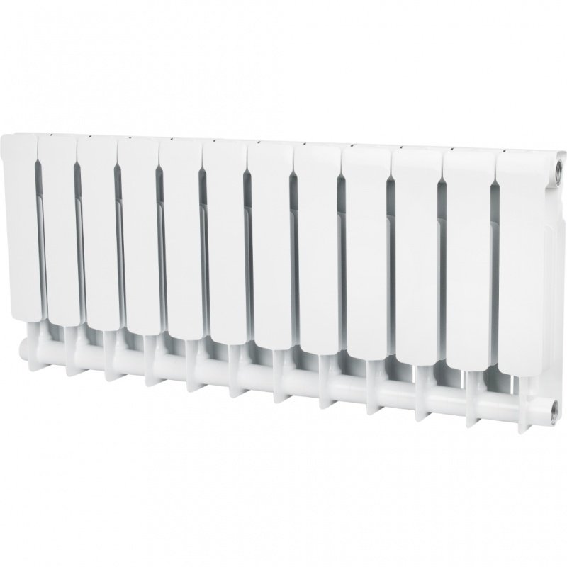 Радиатор STOUT Space 350 мм 12 секций, биметал. (боковое подключение) на 15 кв.м.