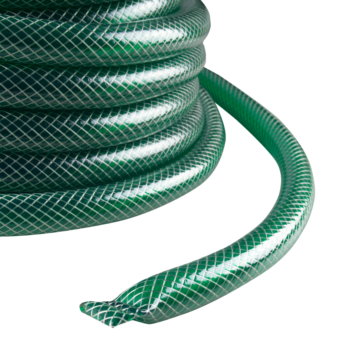 Шланг пвх пищевой армиров. 3/4"  25 м (зеленый прозрачный) "полимершланг"