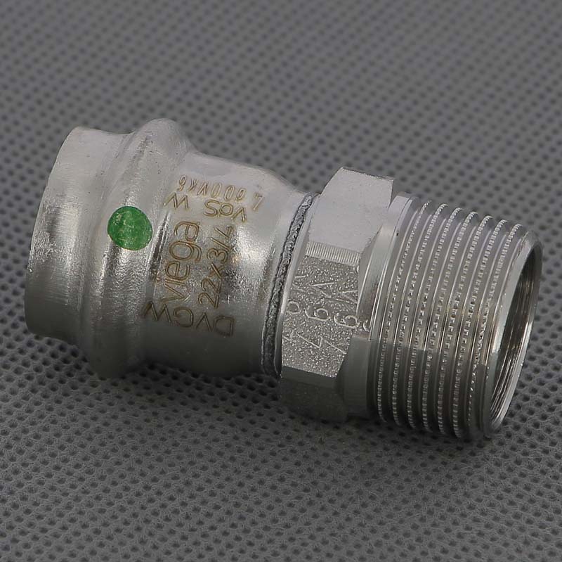 Муфта пресс-Н 22х3/4" нержавеющая сталь Sanpress Inox VIEGA