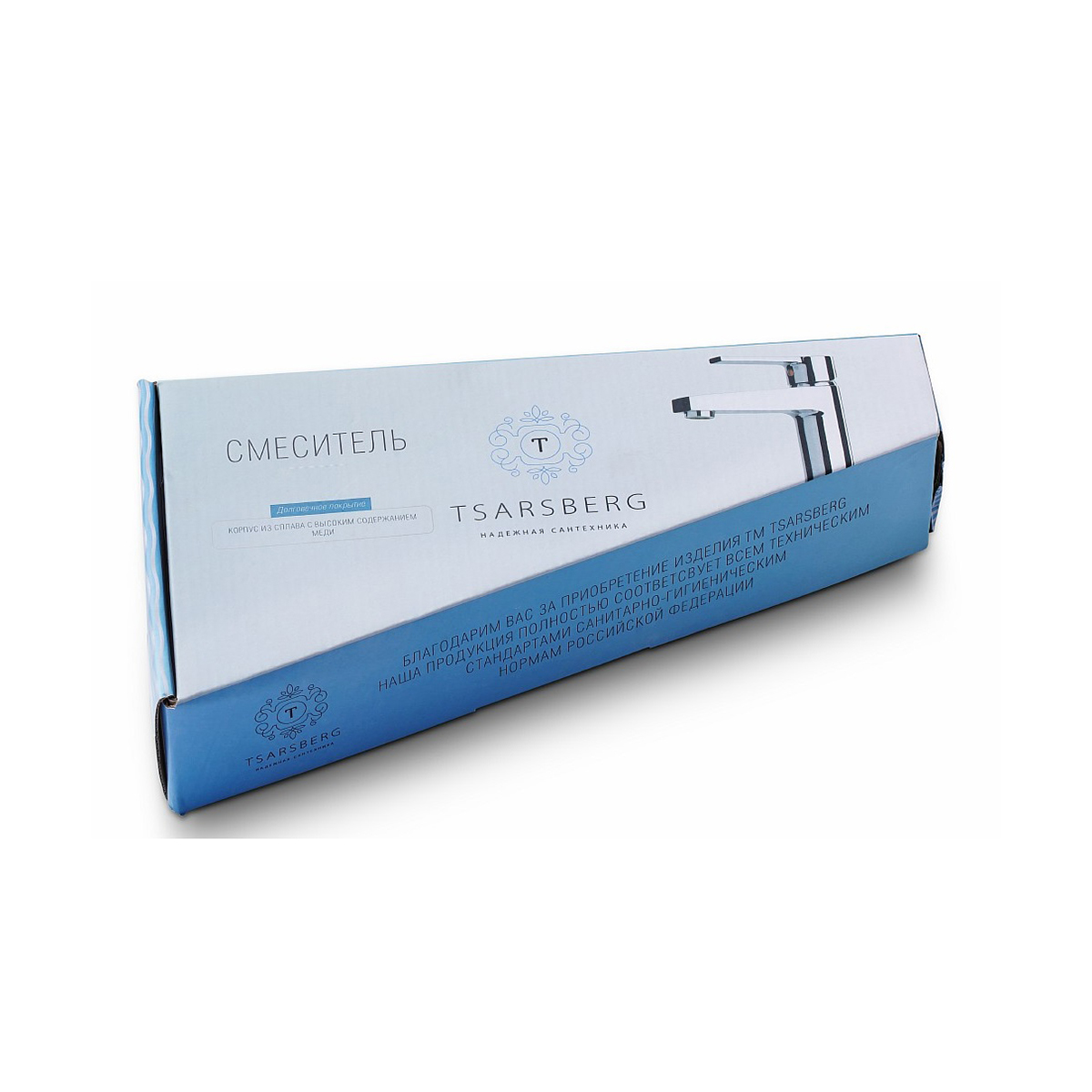 Смеситель для кухни "tsarsberg" tsb-722-1160 гибкий излив (1/10) "профсан"