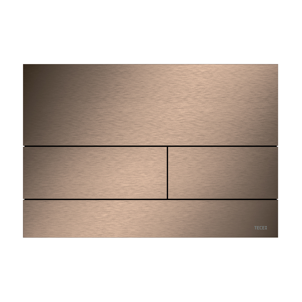 Металлическая панель смыва TECEsquare PVD панель красный позолоченный сатин, 150 x 220 x 3 мм