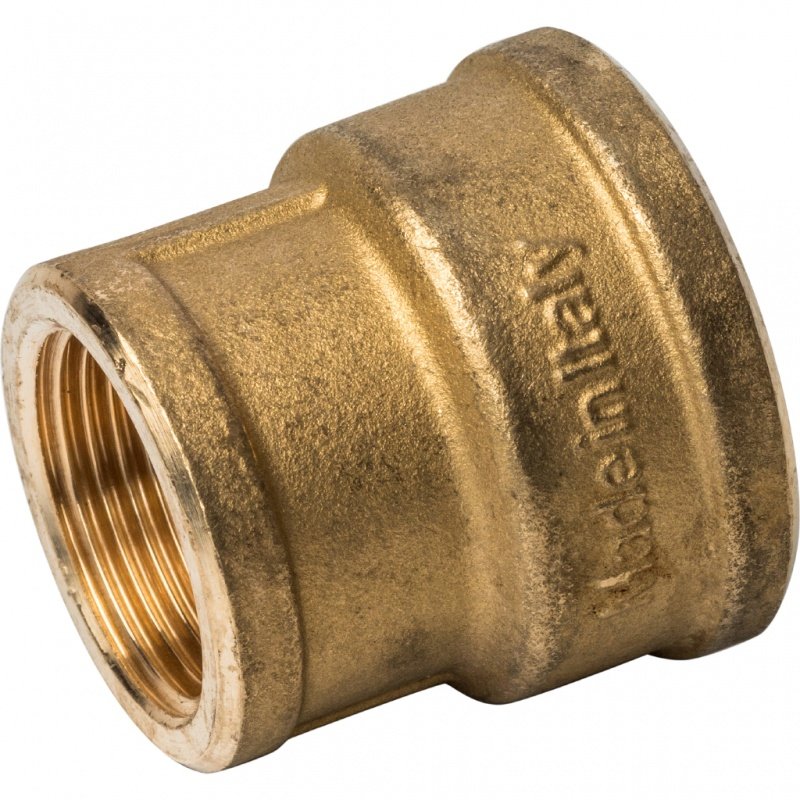 Муфта резьбовая переходная 1" x 3/4" ВР латунь STOUT