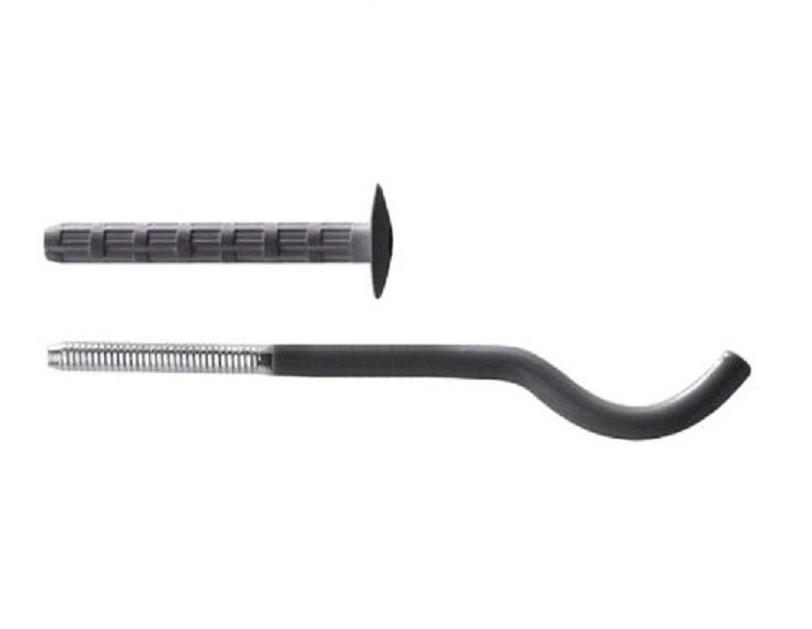 Кронштейн для радиаторов с дюбелем 195 мм Global черный