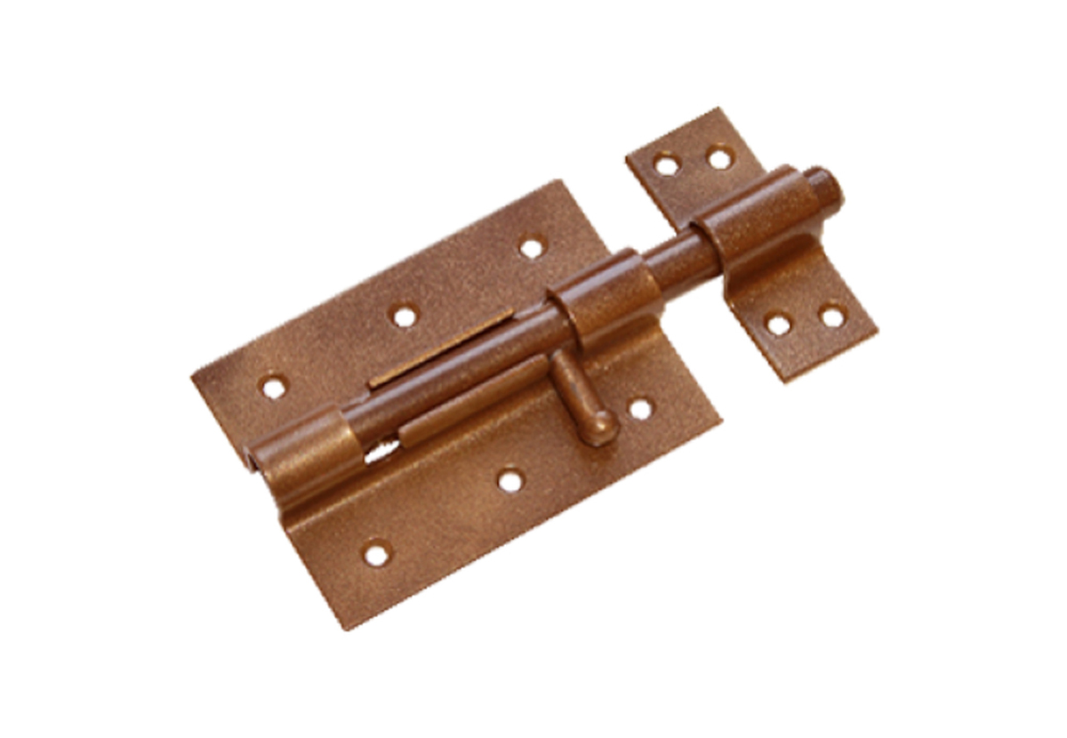 Засов дверной зд-100 коричневый (10) домарт