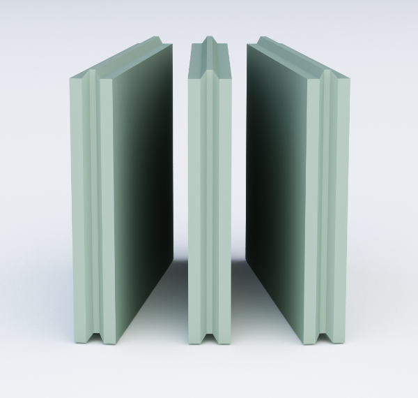 Гипсополимер Плита Пазогребневая Влагостойкая ПГП 667х500х100 мм полнотелая