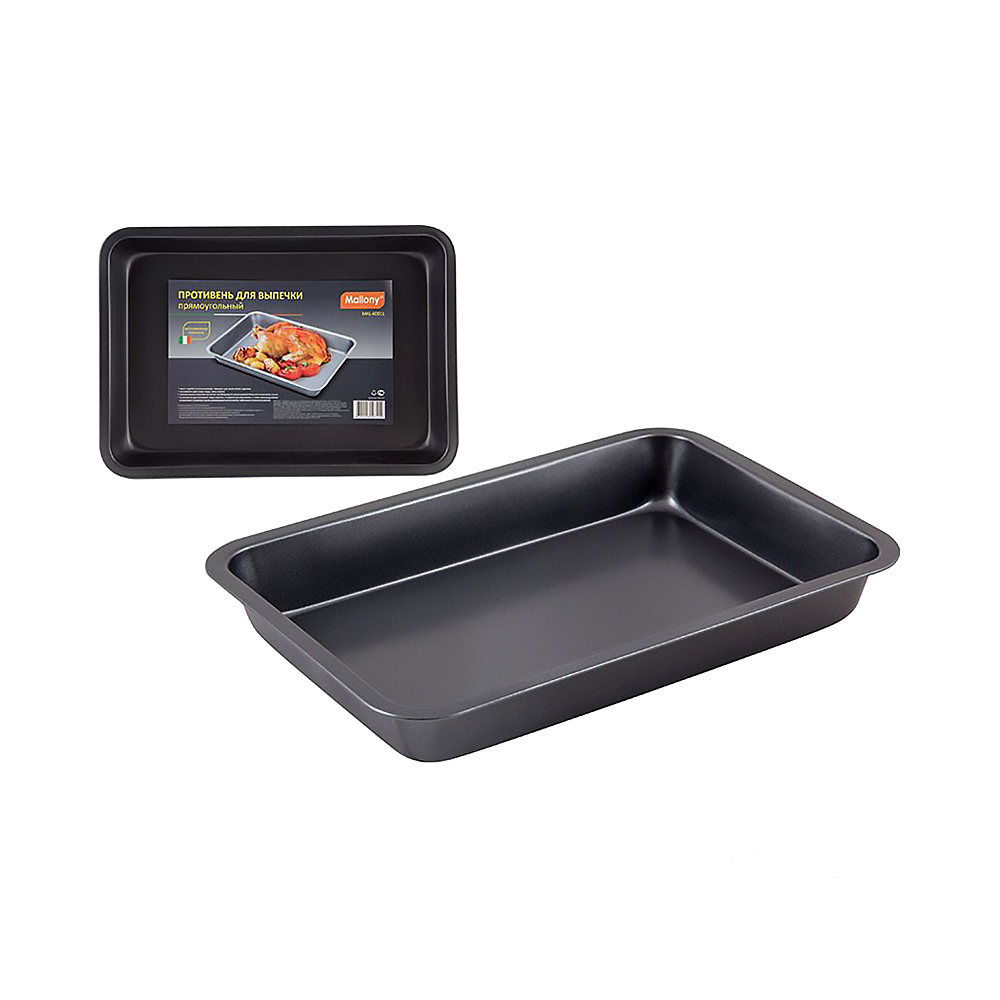 Противень антипригарн. 33,5*23,5*3,8 см (1/24) "mallony" mal-k001l