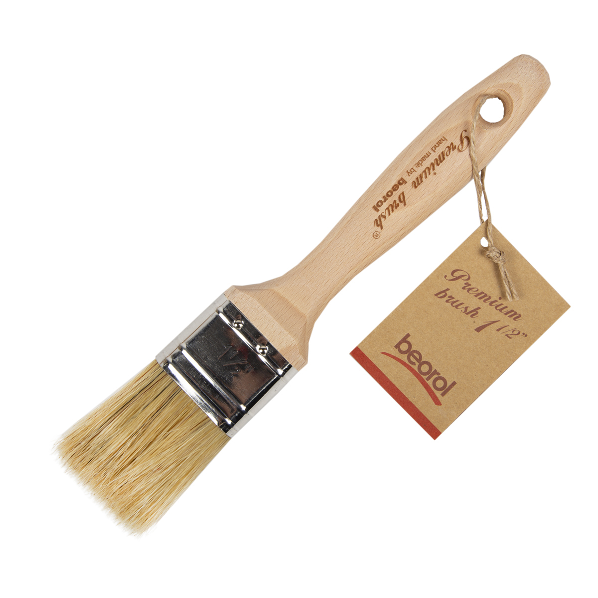 Кисть плоская "premium"  №1,5  (3/6/252)  "beorol"