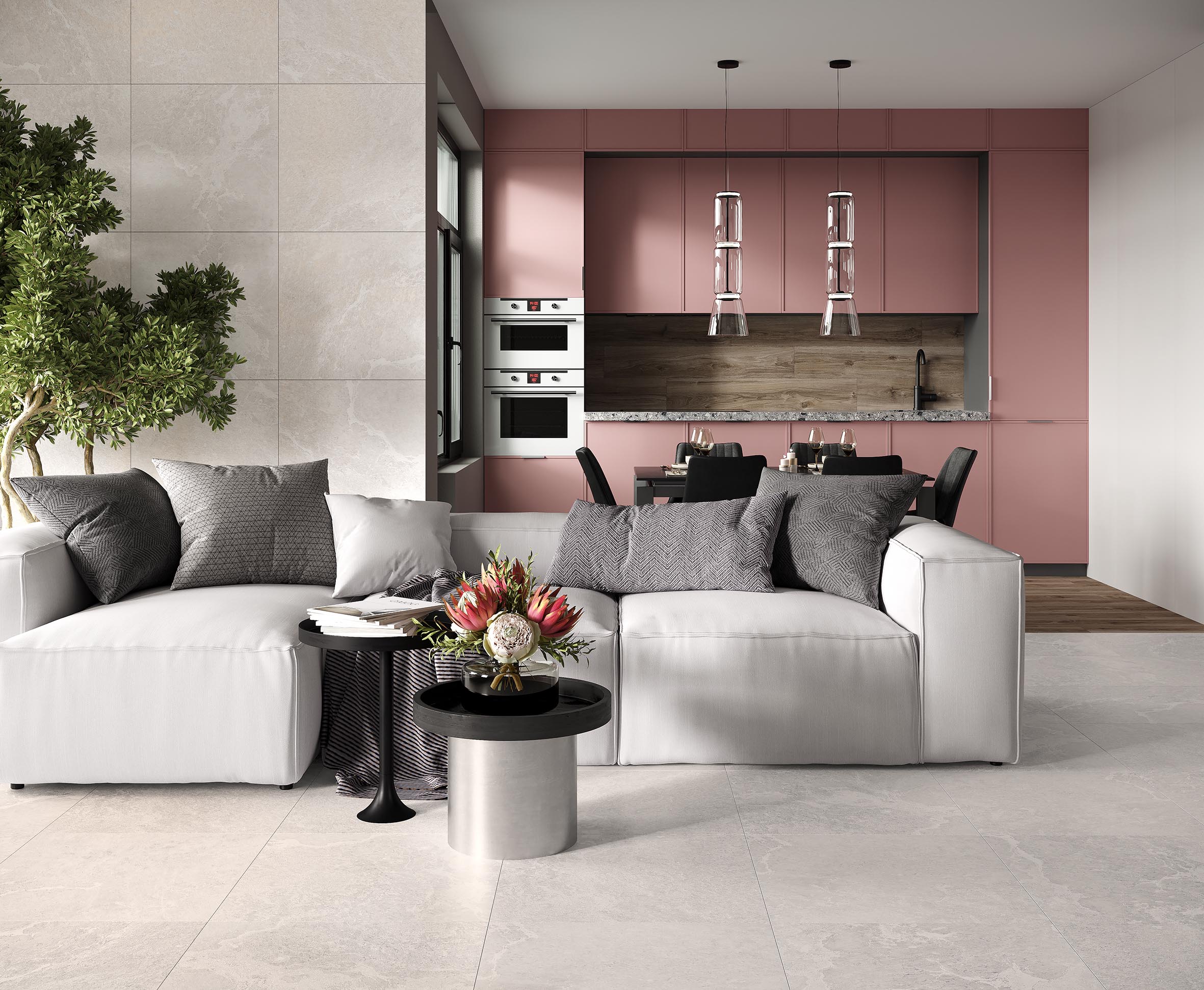 Blaze silver керамогранит светло-серый сатинированный карвинг 60x60