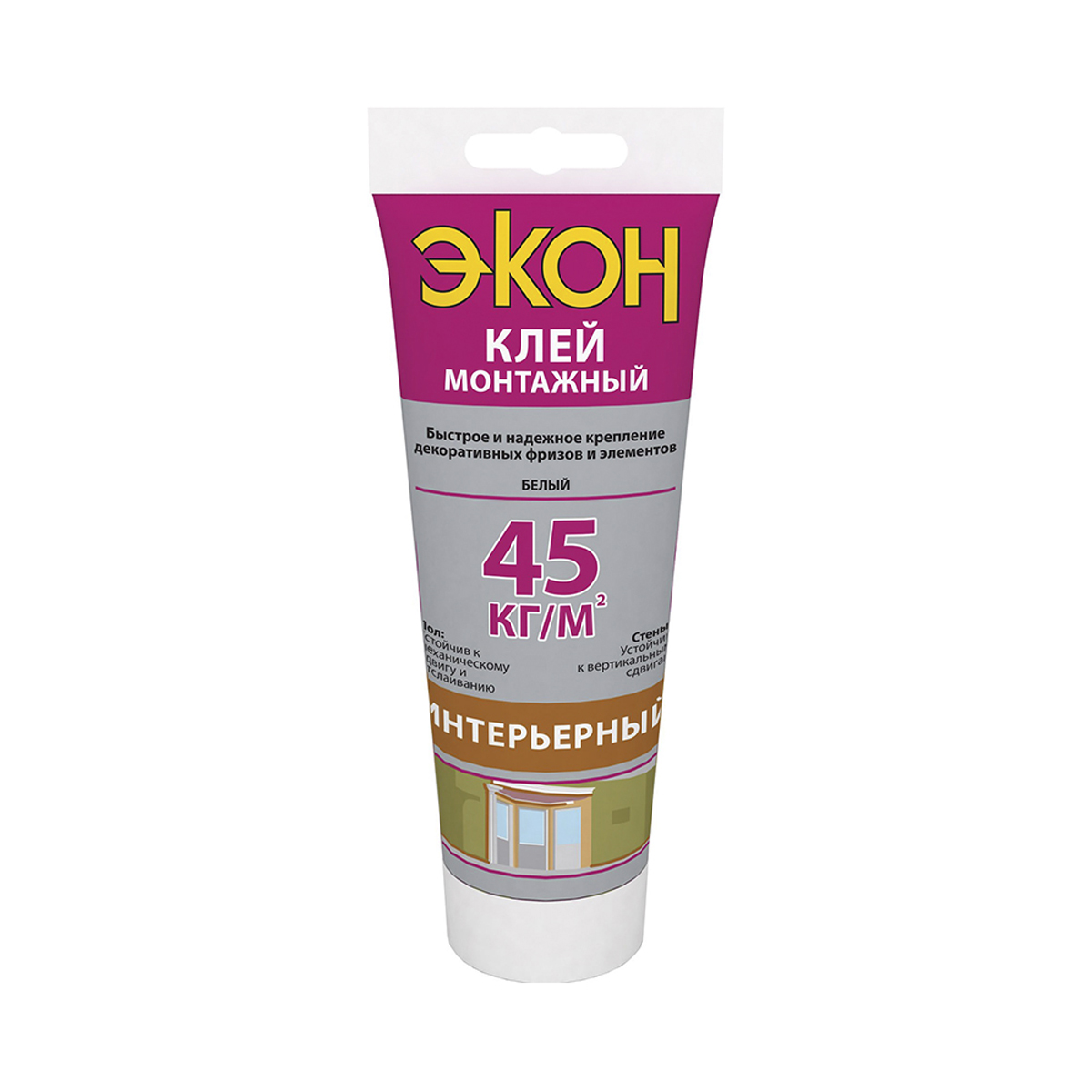 Клей монтажный экон интерьерный 200 г (1/12)  хенкель
