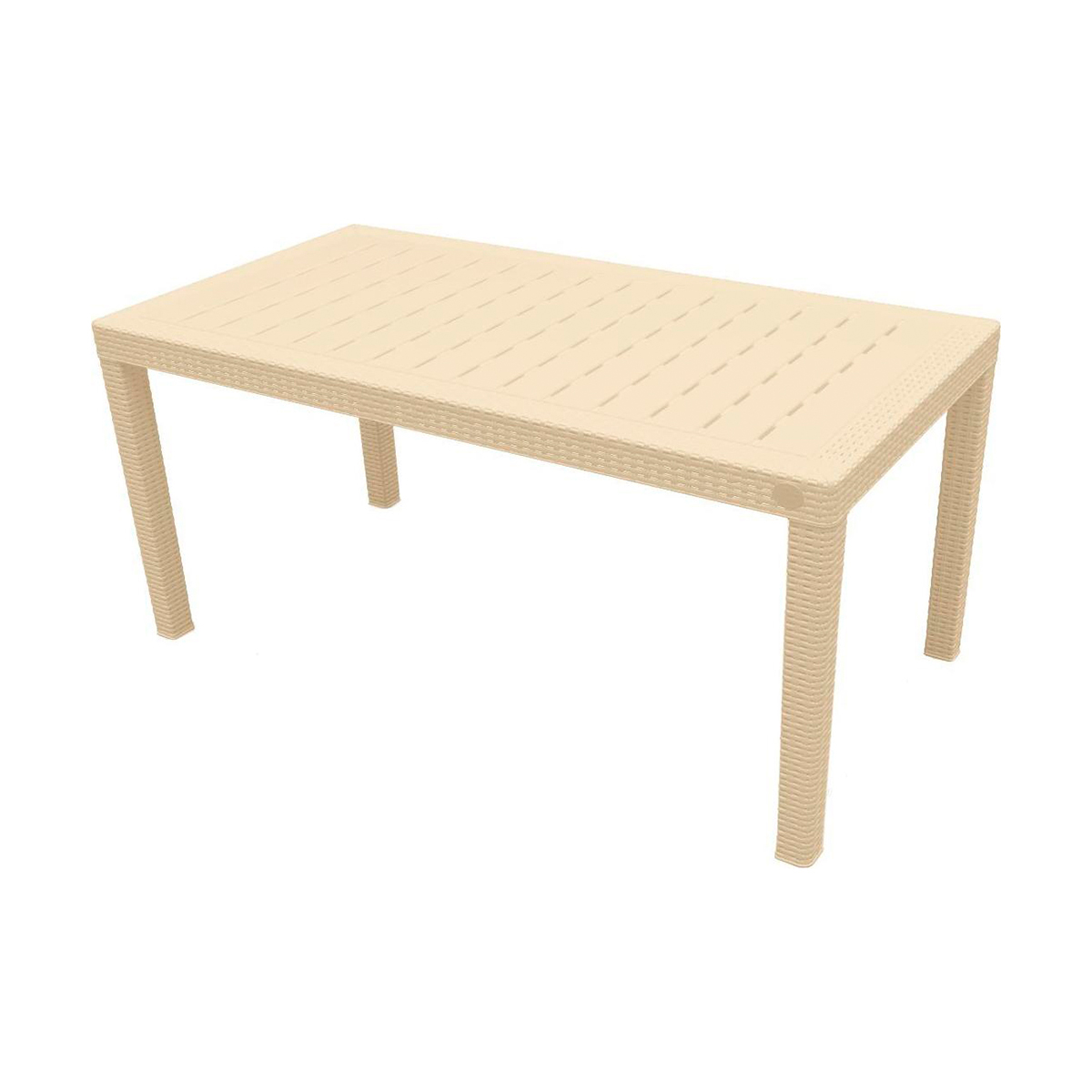 Стол пласт. "rattan" 1532*789*701 мм (сливочный) (1) "ingreen"  ing6184слв