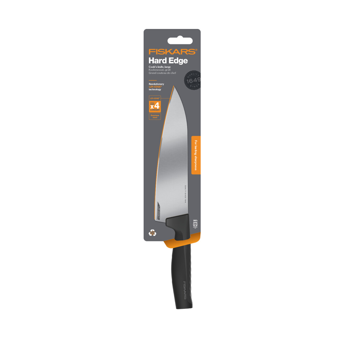 Нож поварской "hard edge" 20 см (1/5) "fiskars" 1051747
