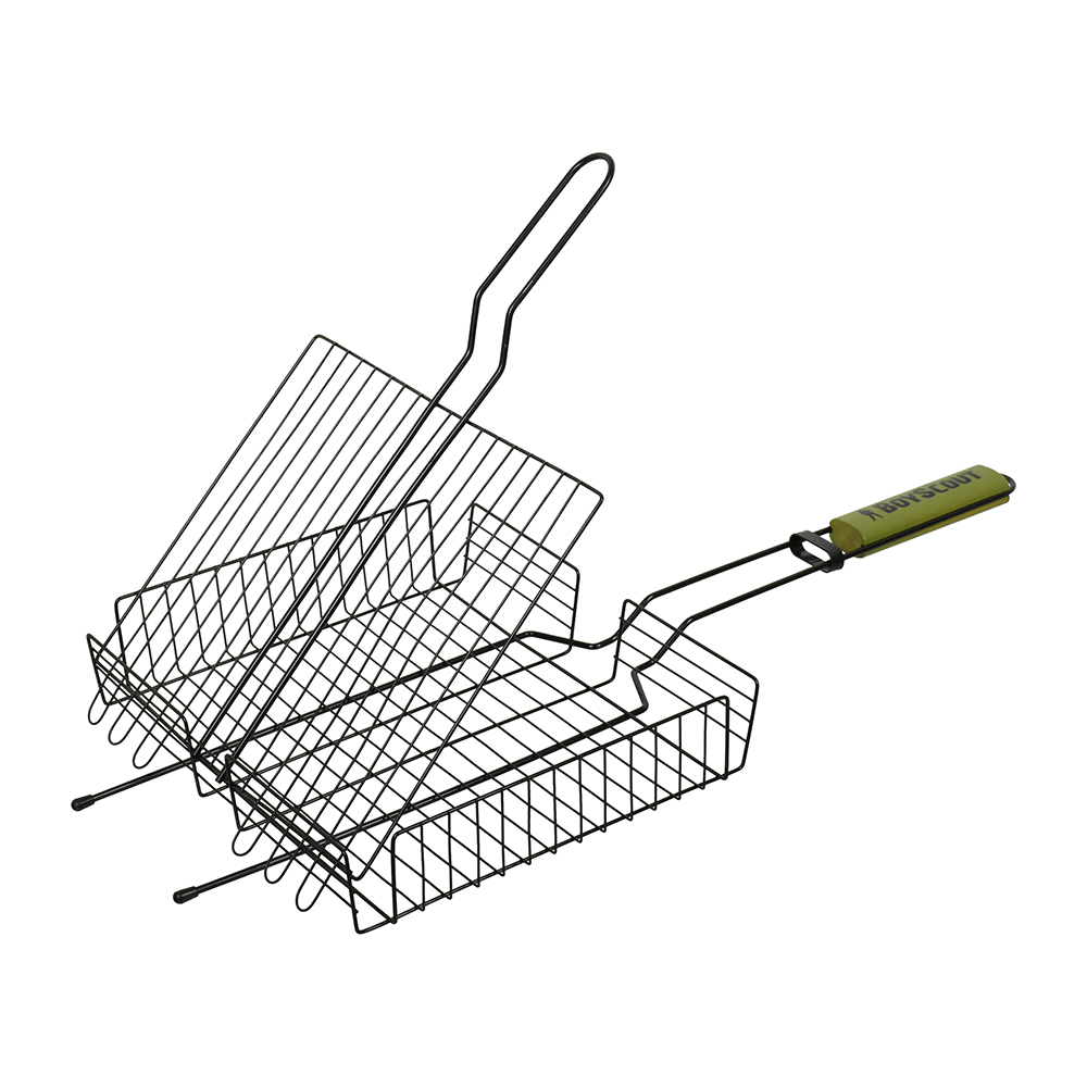 Решетка-гриль 30*25*5,5 см антипригарн. + веер для мангала (1/8) "boyscout" 61303