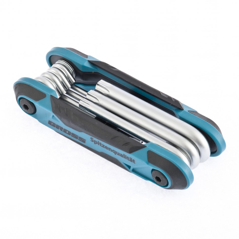 Набор ключей имбусовых Tamper-Torx , складные, 8 шт, CrV Gross (16413)