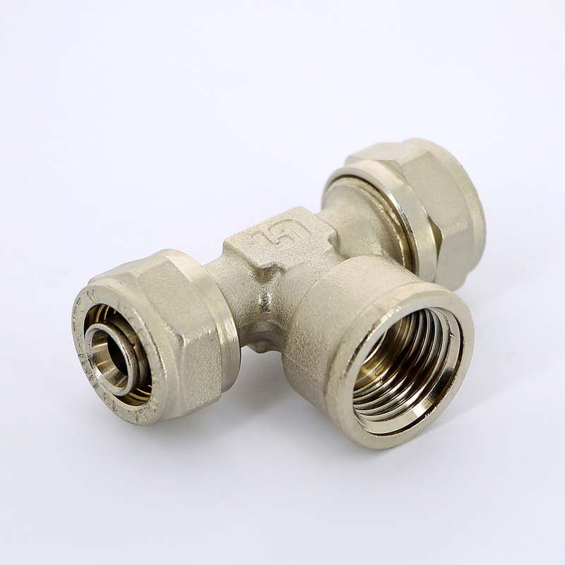 Тройник обжимной ВР 16 х 1/2" х 16 UNI-FITT для м/п труб