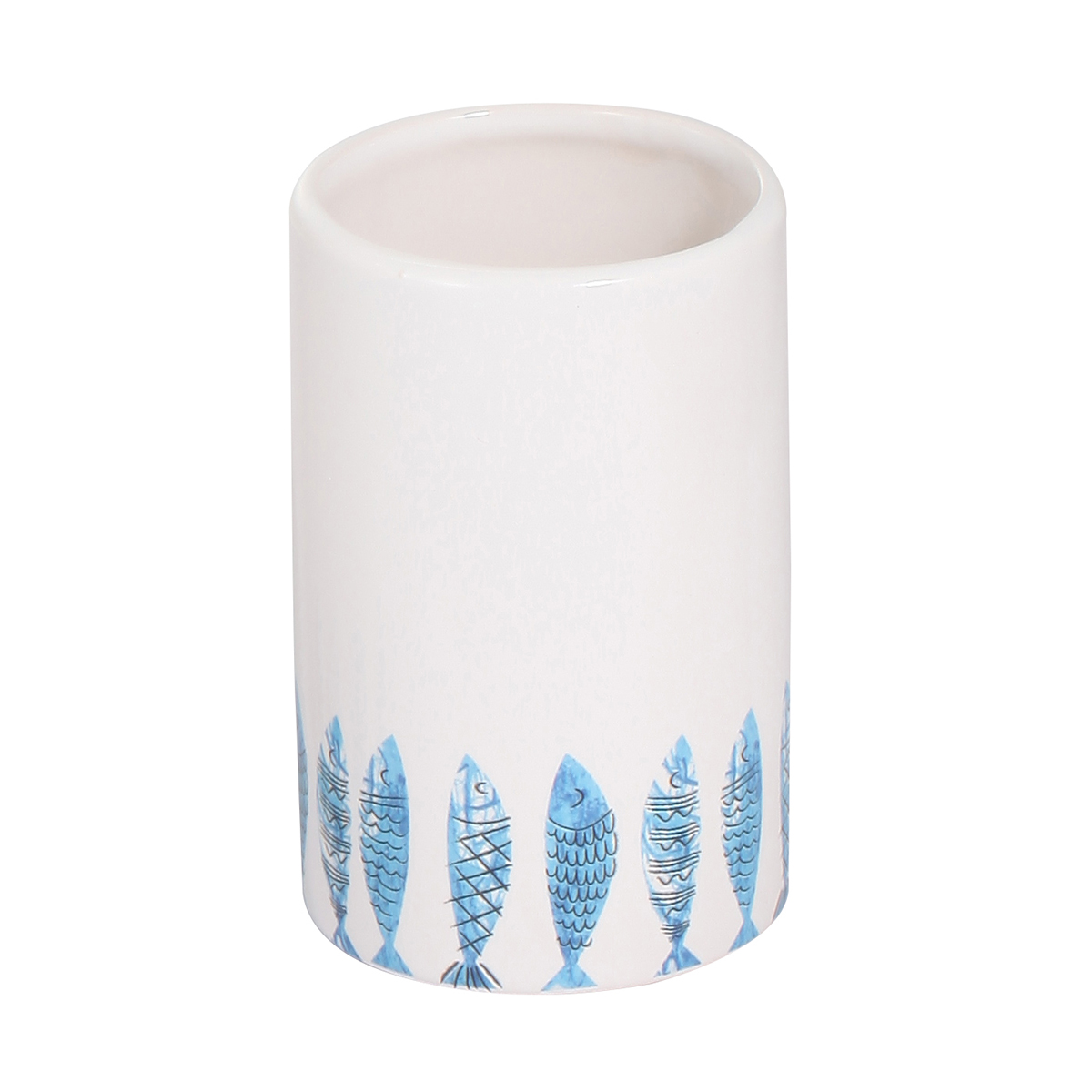 Стакан для ванной комнаты "рыбки", керамика (1/4/24) "рыжий кот"