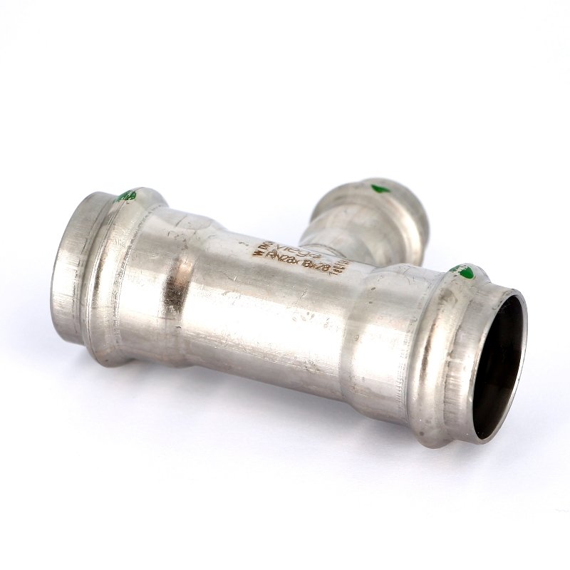 Тройник пресс 28х18х28 нержавеющая сталь Sanpress Inox VIEGA