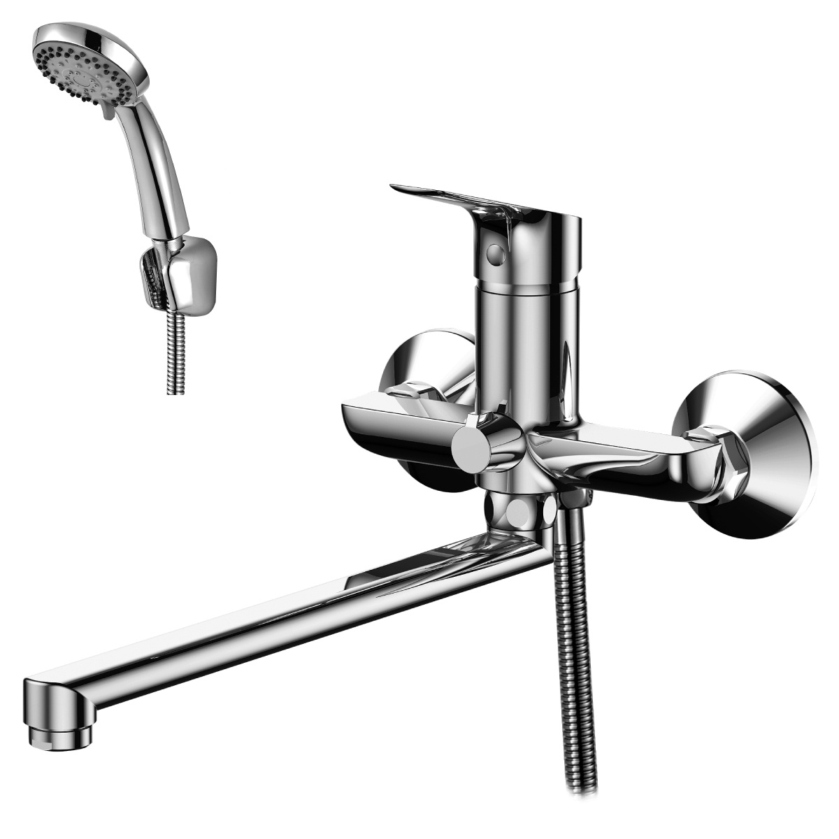 Смеситель для ванн  rs29-33 длинный плоский излив (1/12) "rossinka"