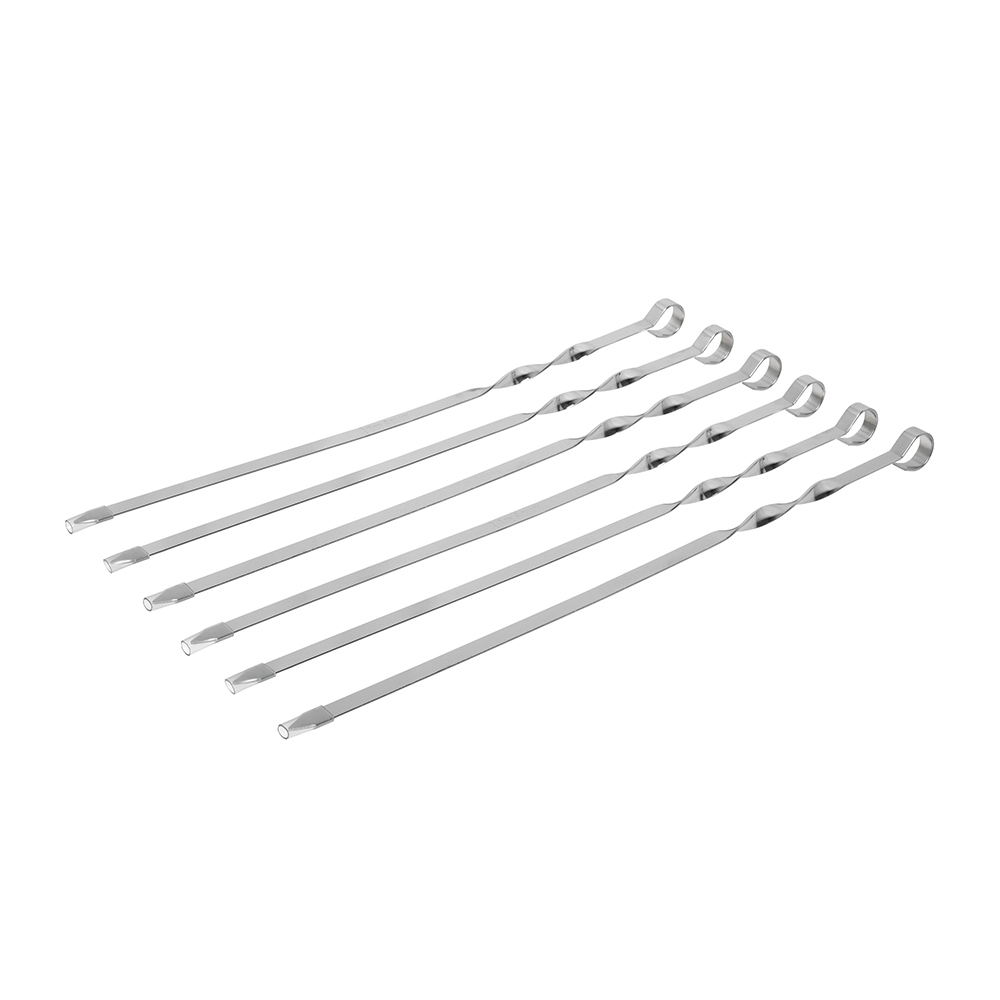 Шампуры хром. 45 см (набор 6 шт.) в чехле (1/12) "boyscout" 61327