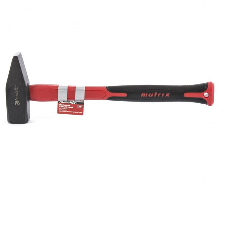 Молоток слесарный optimal, 1500 г, фибергласовая обрезиненная рукоятка, квадратный боек Matrix (10384)
