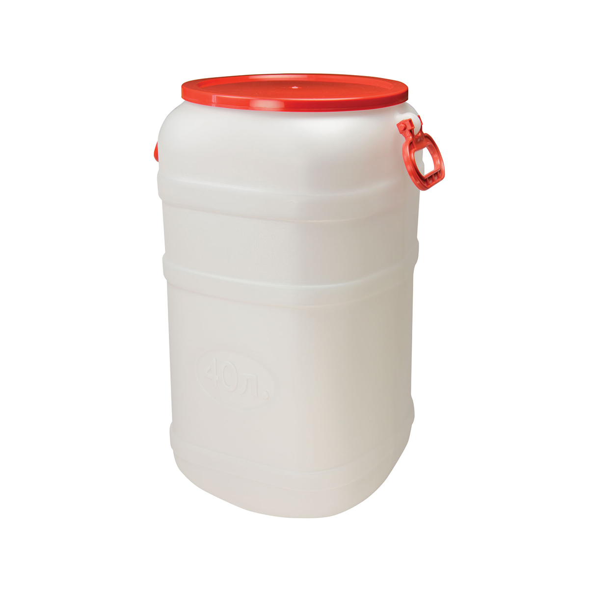 Канистра-бочка пласт.  40 л  с крышкой и ручками (d горл. 250 мм) (1/4) "альтернатива" м162