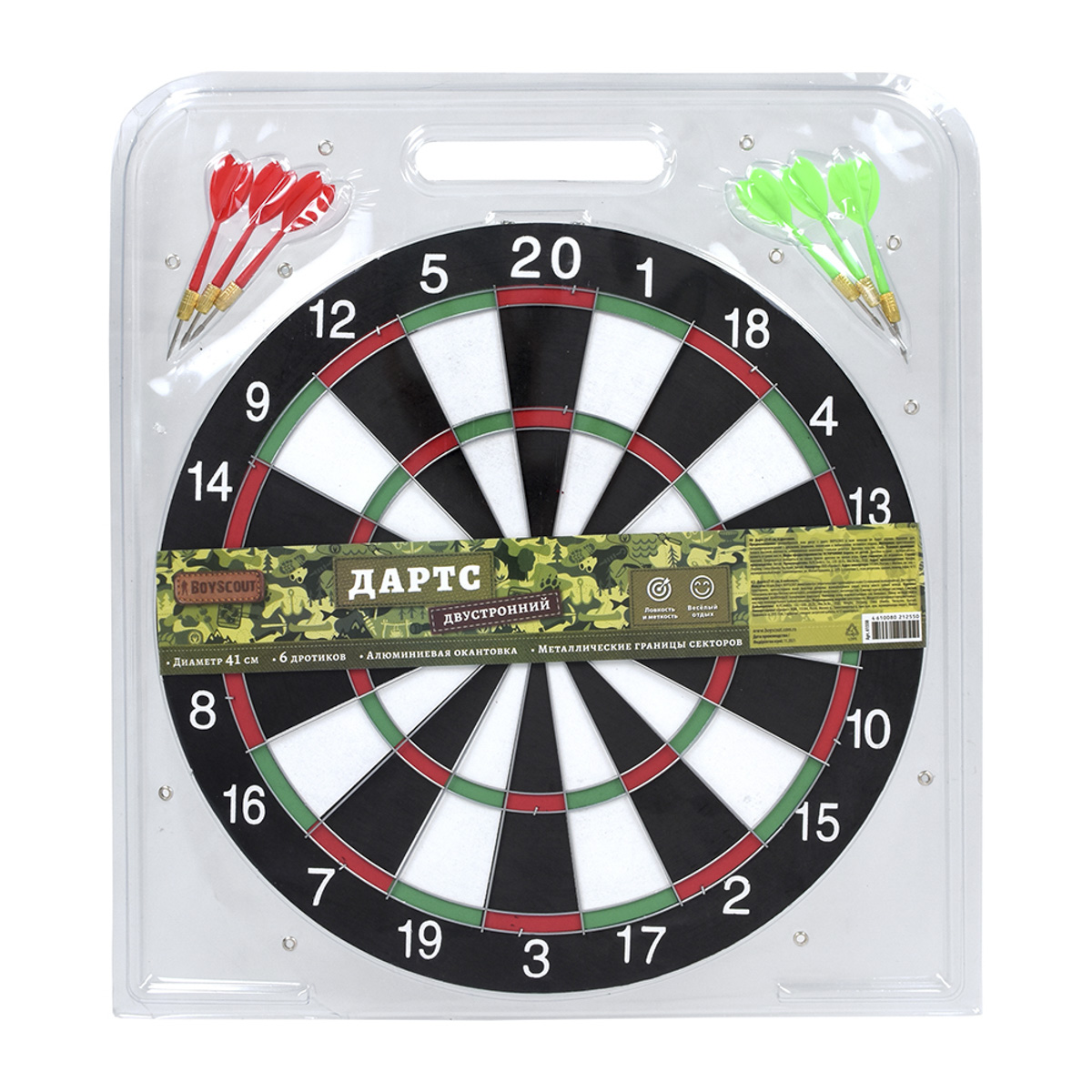 Игра "дартс" d 41 см, 6 дротиков (1/12) "boyscout" 61558