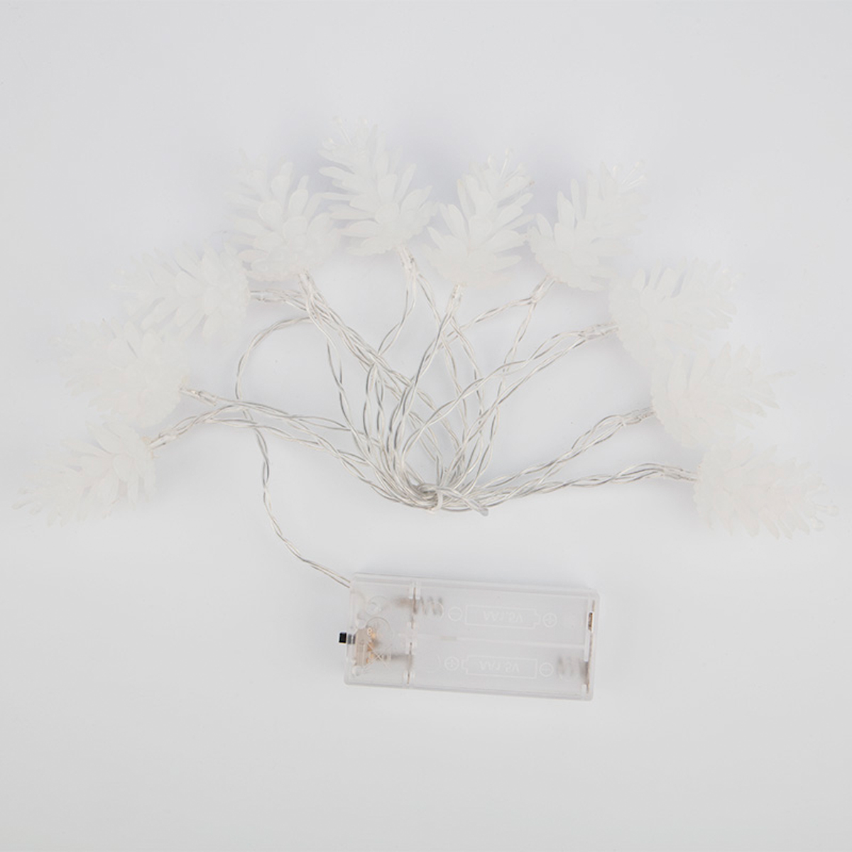 Электрогирлянда "шишки" 1,5 м, 10 теплых ламп, шнур прозр. (1/48) "neon-night" 303-098