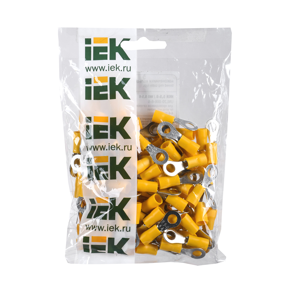 Наконечник кольцевой изолир. нки 5,5-6  4-6 мм², упак. 100 шт. (1/5/60) "iek"