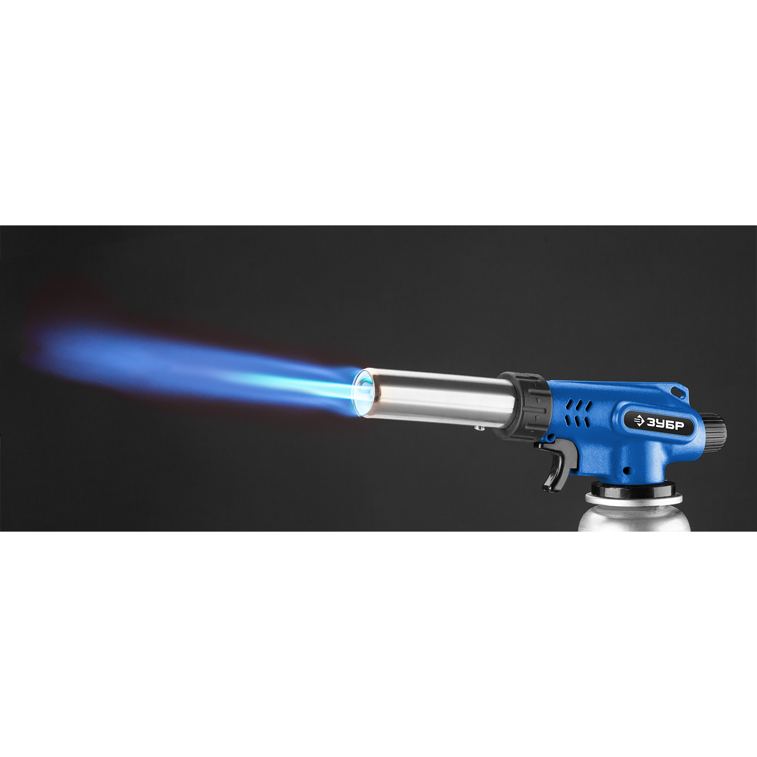 ЗУБР ГП-500, 1300°C, увеличенный выход пламени, газовая горелка с пьезоподжигом на баллон с цанговым соединением, Профессионал (55552)