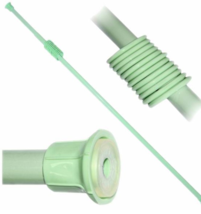 Штанга для ванной раздвижная 280 см, с кольцами (салатовый) (1/25) "виолет"