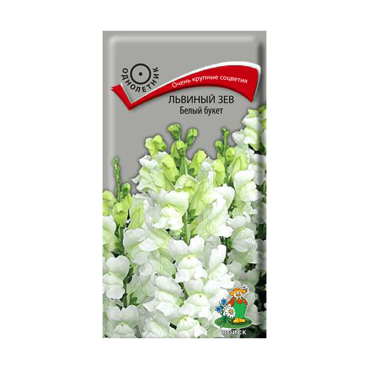 Семена цветов львиный зев "белый букет" 0,1 г (10/100) "поиск"