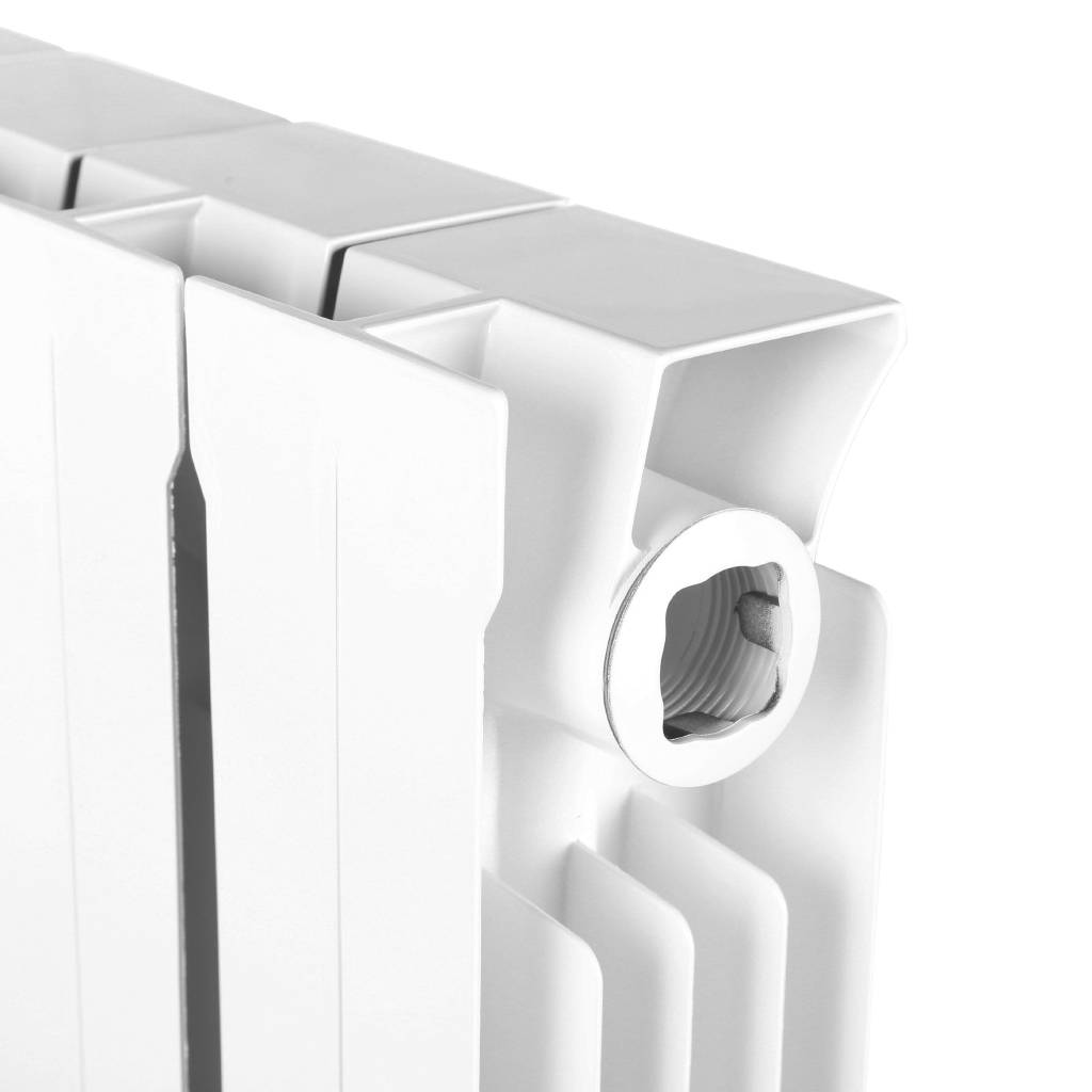 Радиатор STOUT STYLE 500 мм 8 секций, биметал. (боковое подключение) на 14,3 кв.м.