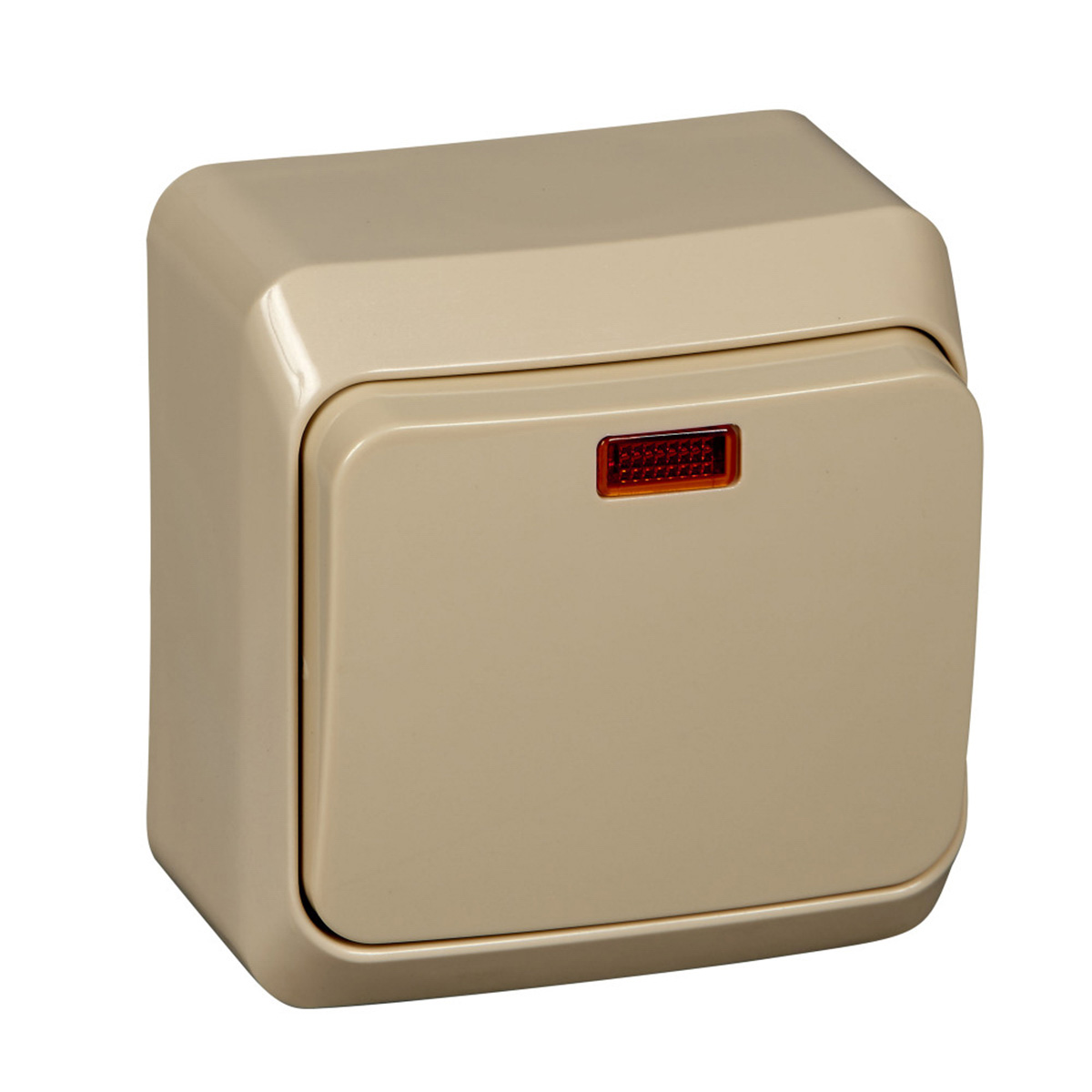 Выключатель открыт. уст. "этюд" 1 кл. с индикатором 10а, кремовый (1/25/200) "schneider"