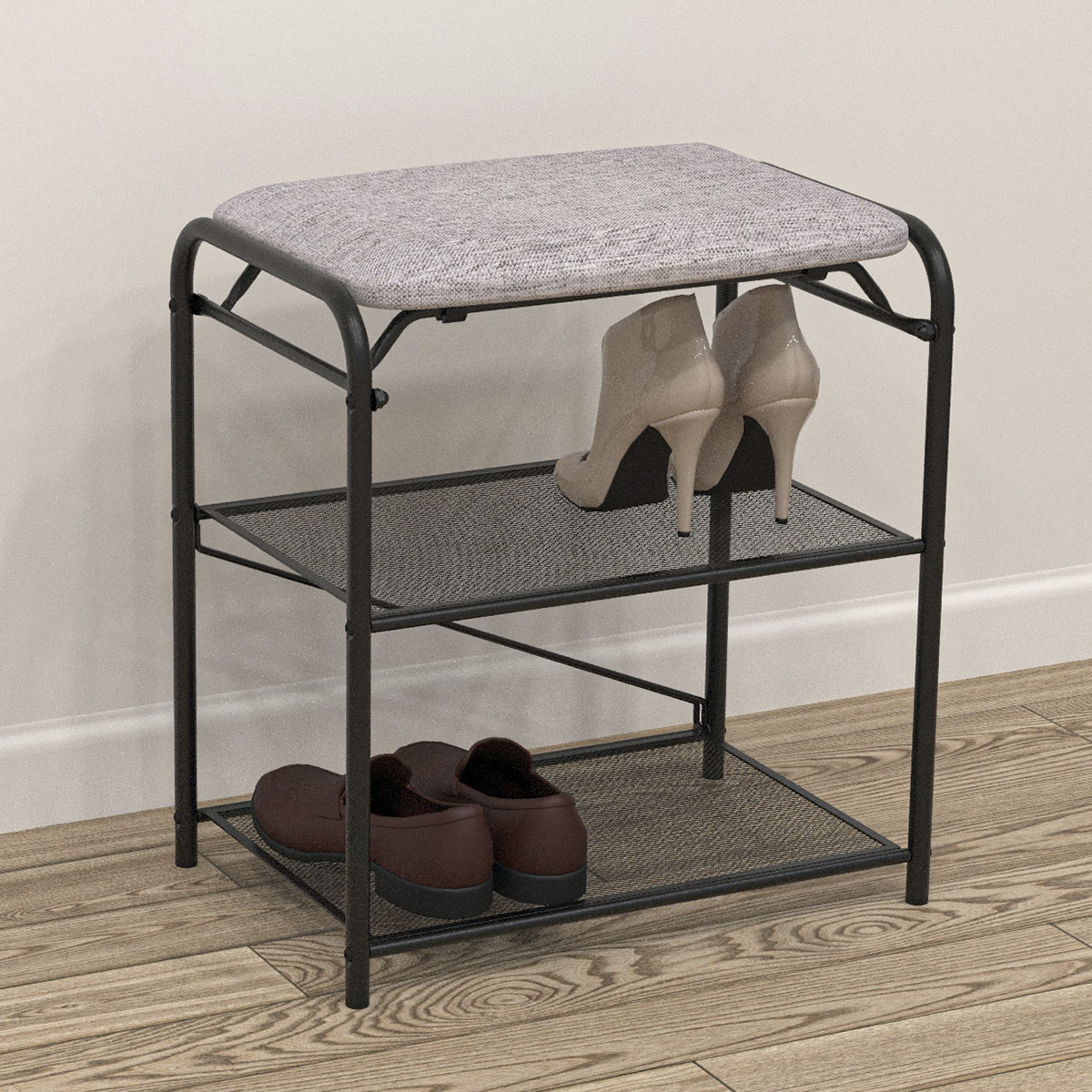 Подставка для обуви "гранада 13" 3 полки (300*450*500 мм) черный (1) пдог13с ч