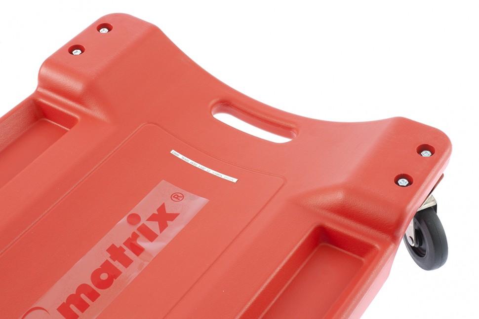 Лежак ремонтный на шести колесах, 1000 х 475 х 128 мм, пластиковый Matrix (567485)